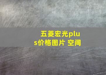 五菱宏光plus价格图片 空间